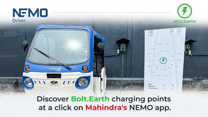 Bolt.Earth and Mahindra Last Mile Mobility Collaborate to Make EV Charging Accessible for 3-Wheelers